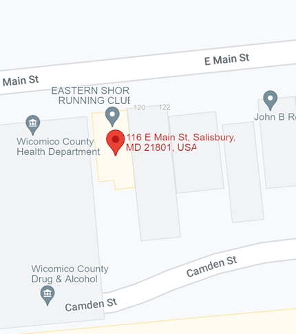 Map showing Salisbury office location